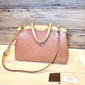 Louis Vuitton Brea MM Vernis Rose Florentin Patent Leather Bag (2012)